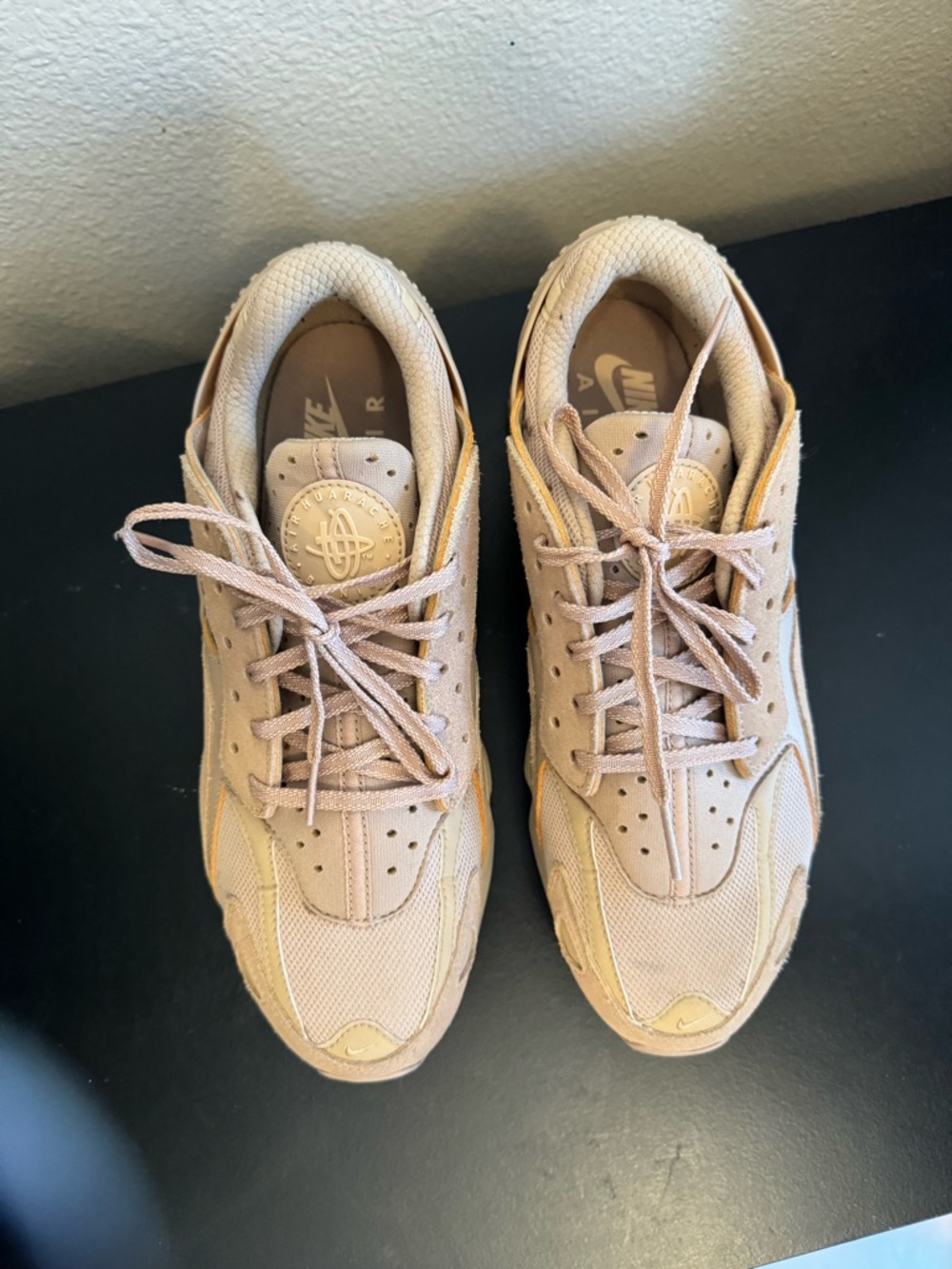 Nike Tan and Beige Low-Top Sneakers